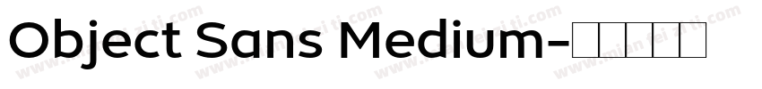 Object Sans Medium字体转换